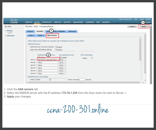 Configure a WPA2 Enterprise WLAN on the WLC » CCNA 200-301