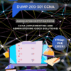 CCNA 200-301 dump cover with 1716 real exam questions and updated 2026 VCE simulator for the Implementing and Administering Cisco Solutions certification